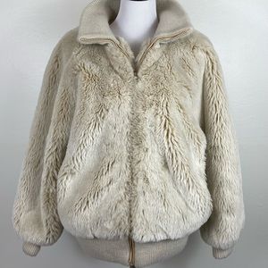 Vintage 80’s Faux Fur Zip Up Jacket